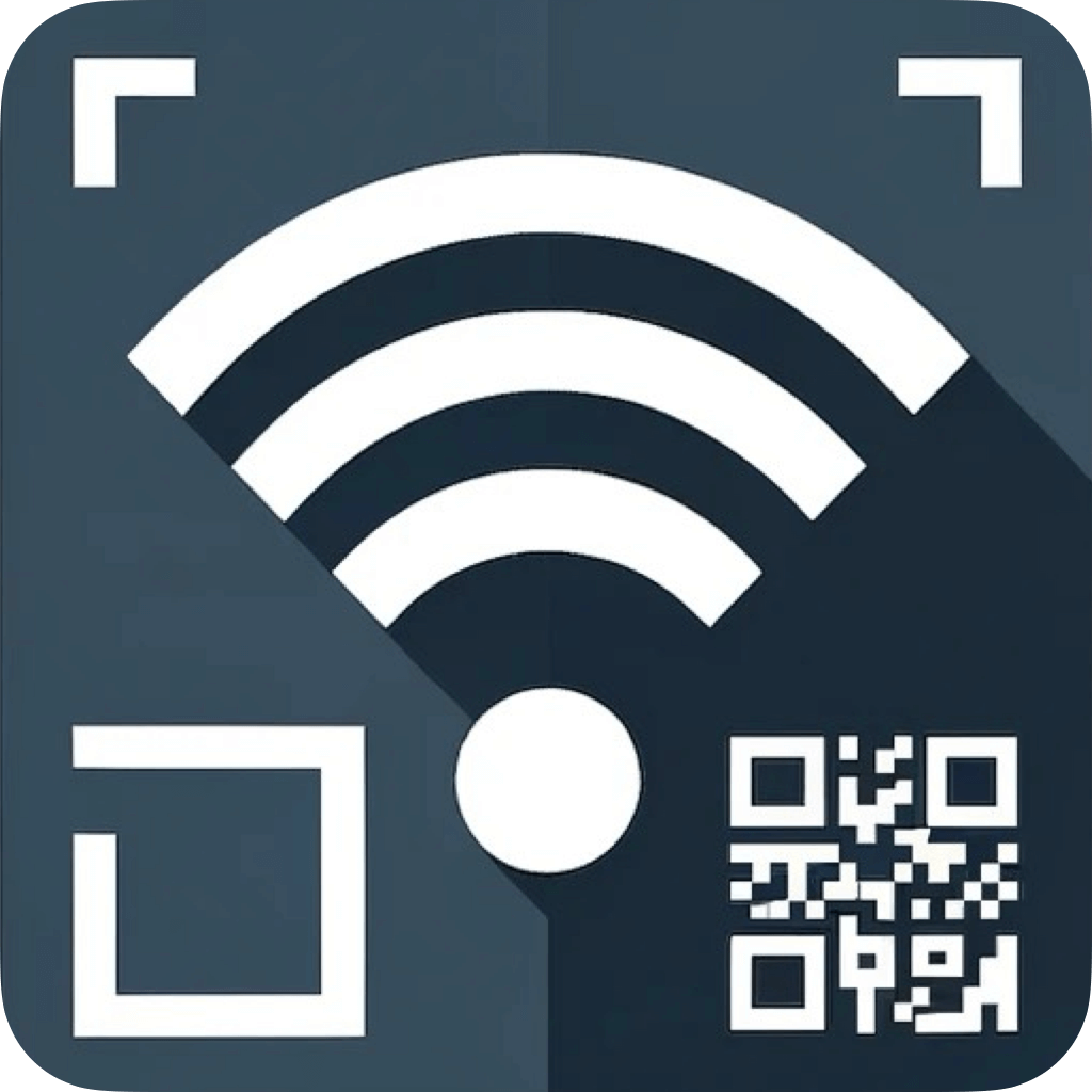 WiFi QRメーカーのアプリアイコン・画面イメージ